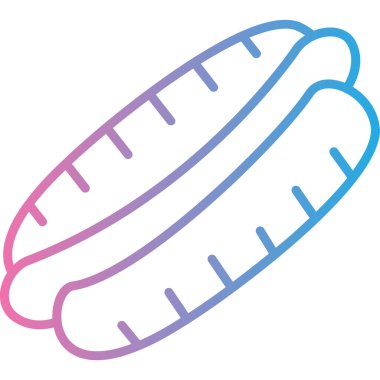 Sosis. Web simgesi vektör illüstrasyonu