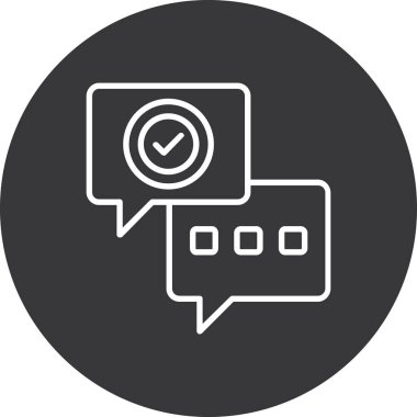 konuşma balonu simgesi, vektör illüstrasyonu