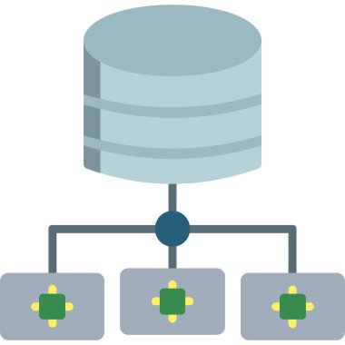 veritabanı vektör simgesi, modern biçim