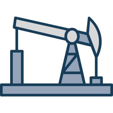 Yağ pompası ikonu. Web için yağ pompası vektör simgelerinin özet çizimi