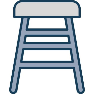 Yapı merdiveni ikon vektör çizimi tasarımı