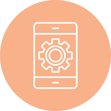 Cep telefonu. Web simgesi basit illüstrasyon