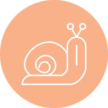 Salyangoz. Web simgesi basit illüstrasyon