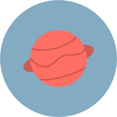 Gezegen. Web simgesi basit illüstrasyon