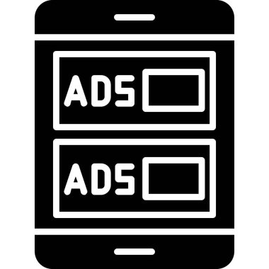 ad vektör sembolü düz simge tasarımı