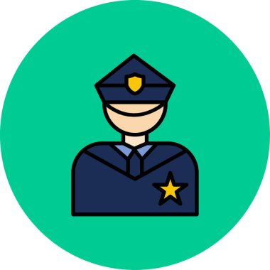 polis simgesi vektör illüstrasyonu