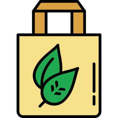 çanta ekoloji ikonu Doldurulmuş dış hat biçimi