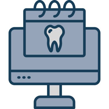 Monitör. Web simgesi basit illüstrasyon