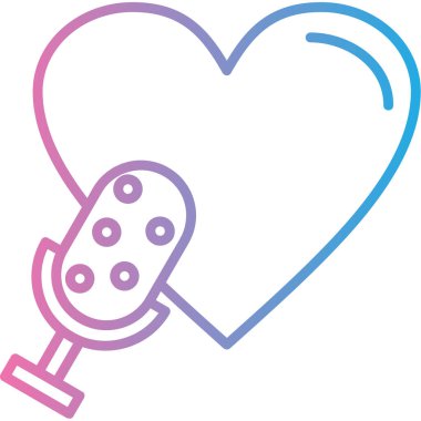 Kalp ikonu vektör illüstrasyonu