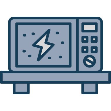 elektrik enerji hattı simgesi, vektör illüstrasyonu