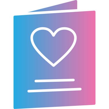 Bir kalp simgesinin vektör illüstrasyonu