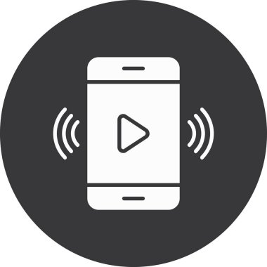 Moda düz biçimli cep telefonu simgesi beyaz arkaplanda izole edildi.