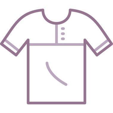 Kostüm tişörtü vektör simgesi. Satır simgesi değiştirilebilir vuruş. giysi simgesi.