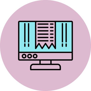 Monitör. Web simgesi basit illüstrasyon