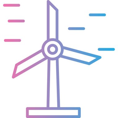 Rüzgar türbini. Web simgesi basit illüstrasyon