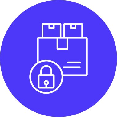 Veri koruması. Web simgesi basit illüstrasyon