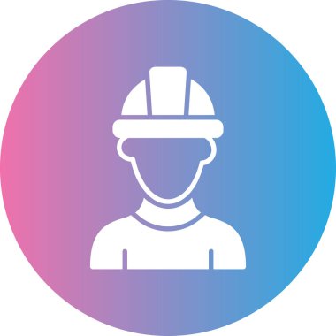 İnşaat işçisi simgesinin vektör illüstrasyonu