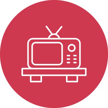 TV simgesi vektör illüstrasyonu