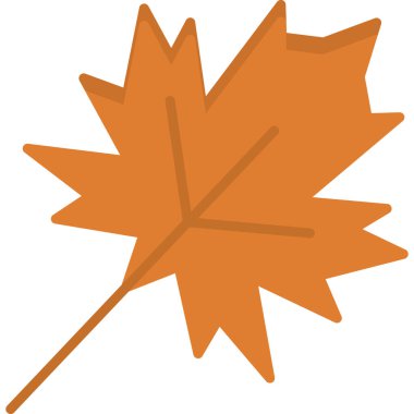 sonbahar yaprak simgesi, düz biçim tasarımı