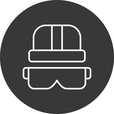 gözlük ikonu vektör illüstrasyonu