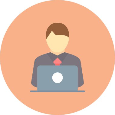 Dizüstü bilgisayar simgesi vektör çizimi