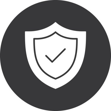 Güvenli kabartma simgesi, güvenli ve kalkan, güvenlik işareti vektörü, grafikler, beyaz arkaplanda sağlam bir desen, 10 birim.