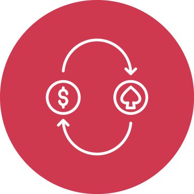 para simgesi, dolar sembolü, vektör illüstrasyonu