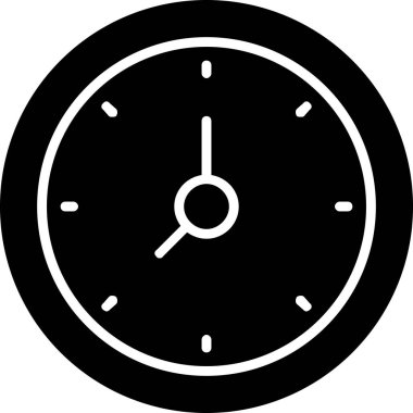 Saat simgesi, vektör illüstrasyonu