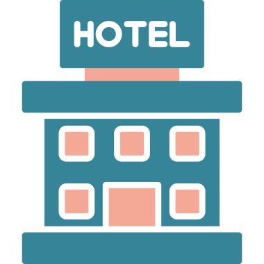 Otel simgesi vektör illüstrasyonu