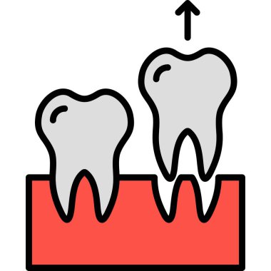 diş simgesi vektör illüstrasyonu