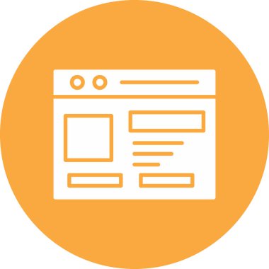 Tarayıcı web sayfası simgesi ana hat biçiminde