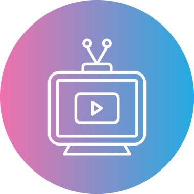 televizyon vektör simgesi modern basit illüstrasyon