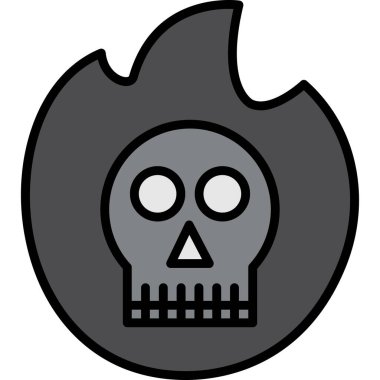 Kafatası. Web simgesi basit illüstrasyon