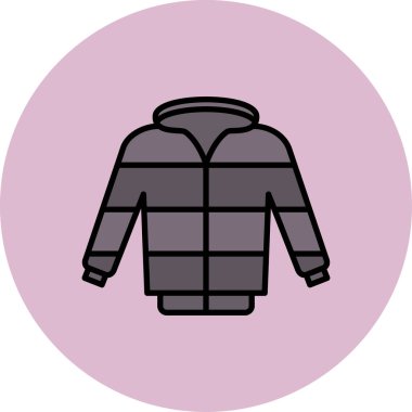 Kışlık giysi simgesi, illüstrasyon