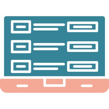 Sunucu. Web simgesi basit illüstrasyon