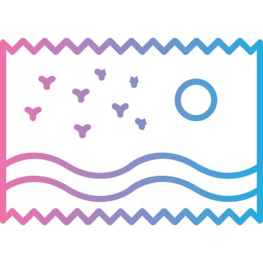 Aşk Harfi simgesi tasarım şablon çizimi