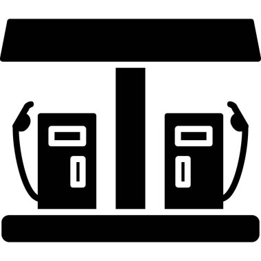 benzinlik ikonu vektör illüstrasyonu