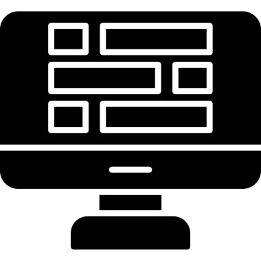 bilgisayar ekran simgesini katı biçimde izleName