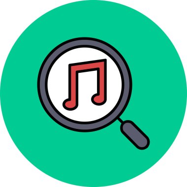 Müzik simgesi vektör illüstrasyonu