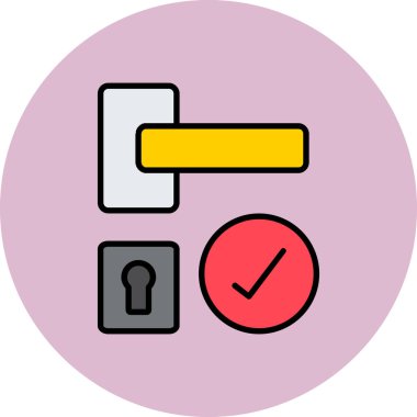 Kilit. Web simgesi basit illüstrasyon