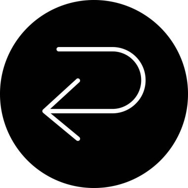 ok sol ok simgesi ana hat biçiminde