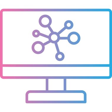 şebeke. Web simgesi basit illüstrasyon