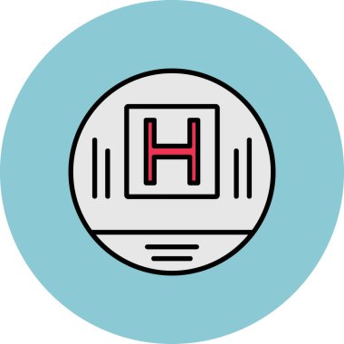 Otel simgesi vektör illüstrasyonu