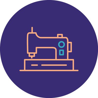 Dikiş makinesi. Basit resimleme