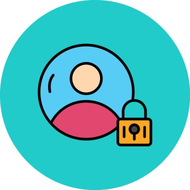 Mavi ve pembe çizgi filmin vektör çizimi