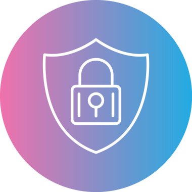 Kilit simgesinin vektör illüstrasyonu