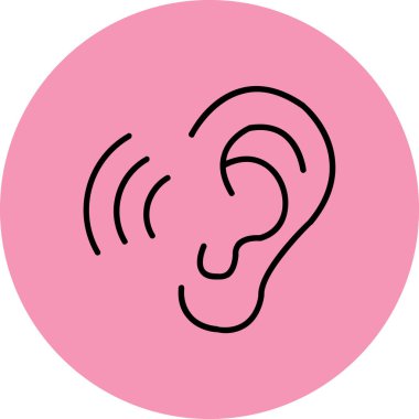 kulak simgesi vektör illüstrasyonu