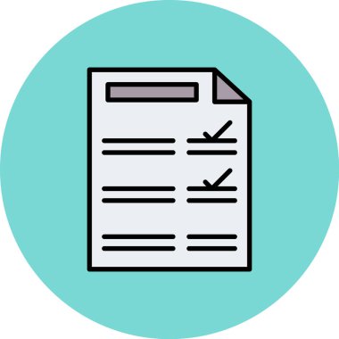 Belge simgesinin vektör illüstrasyonu