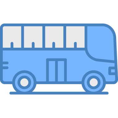 Otobüs. Web simgesi basit illüstrasyon