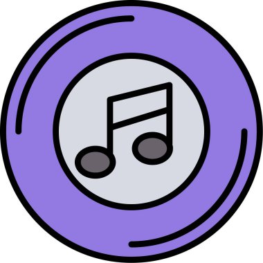 Müzik simgesinin vektör illüstrasyonu